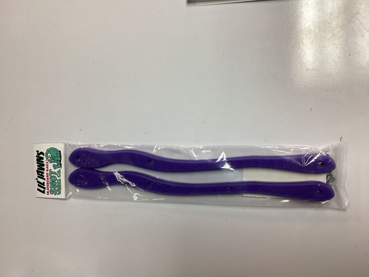Lil Jawns X Snot Wheels Drip Skateboard Rails Purple