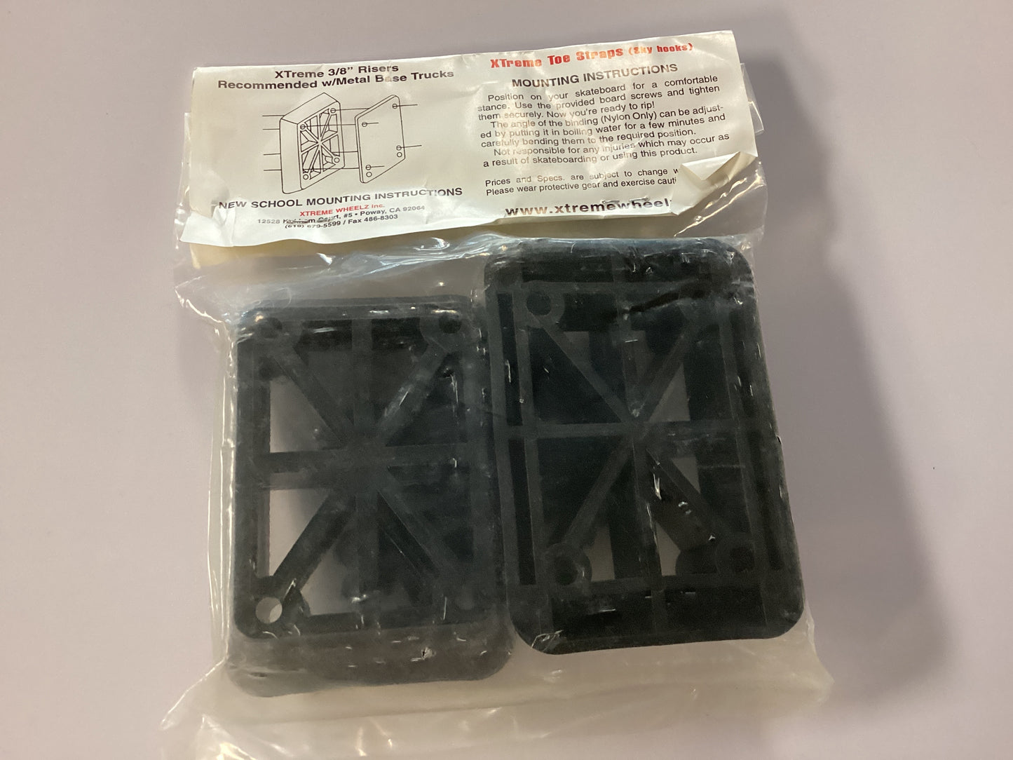 XT WHEELZ 1” RISERS & 1 1/2” HARDWARE KIT skateboard