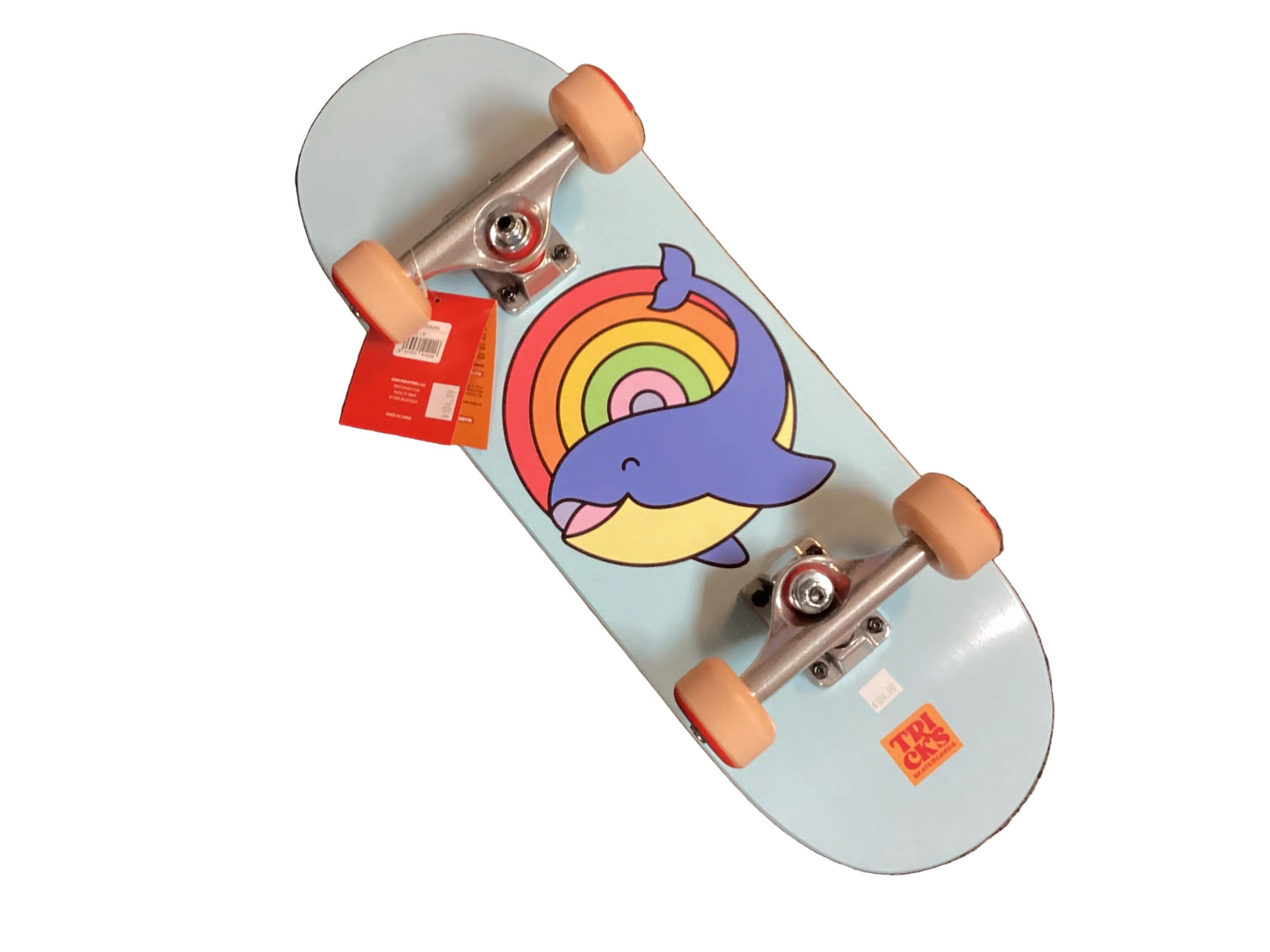 Tricks Complete Skateboard Pink Foam Top WHALE 7.87 x 24.21