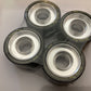 Radar Varsity Plus 57 indoor performance wheels for roller skates black or white set 8