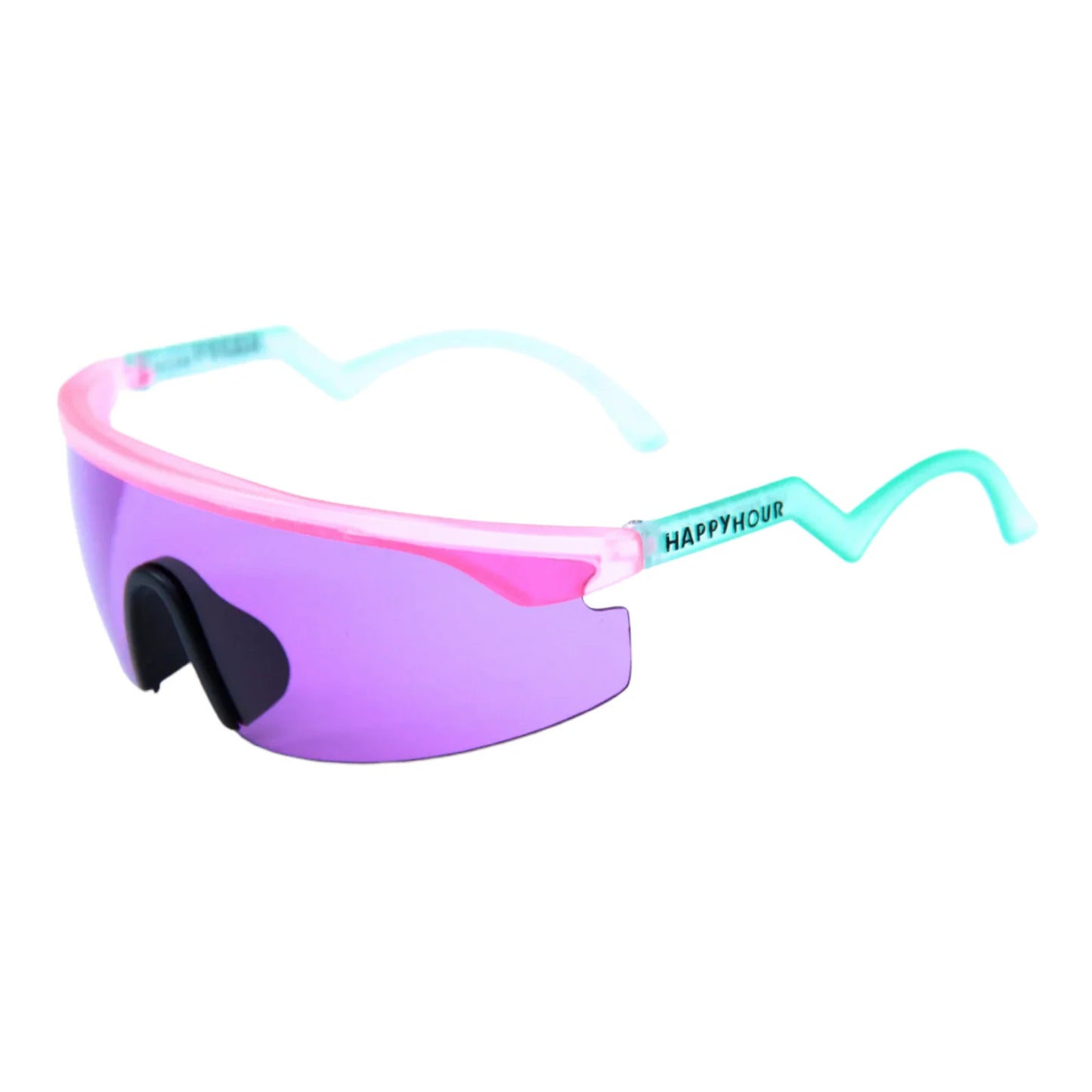 Happy Hour Accelerators Figgy Pink/Turquoise Sunglasses