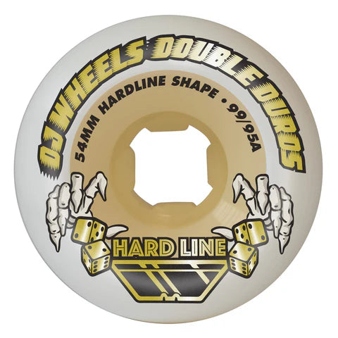 OJ 54mm Double Duro White Gum Hardline 99a/95a OJ Skateboard Wheels