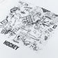 Hockey Desk Carve Graphic Long-Sleeve Shirt White Size Large