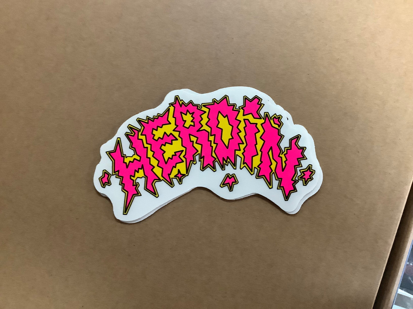 Heroin Pink Shatter Sticker