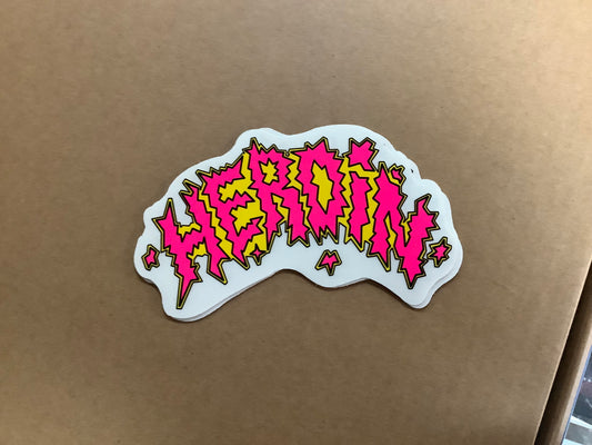 Heroin Pink Shatter Sticker