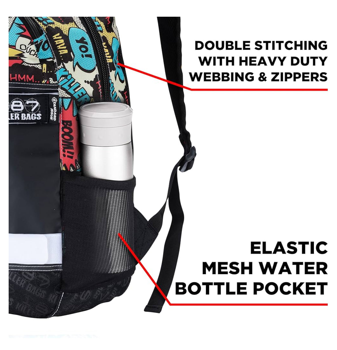 187 Backpack With Board Straps - Comic