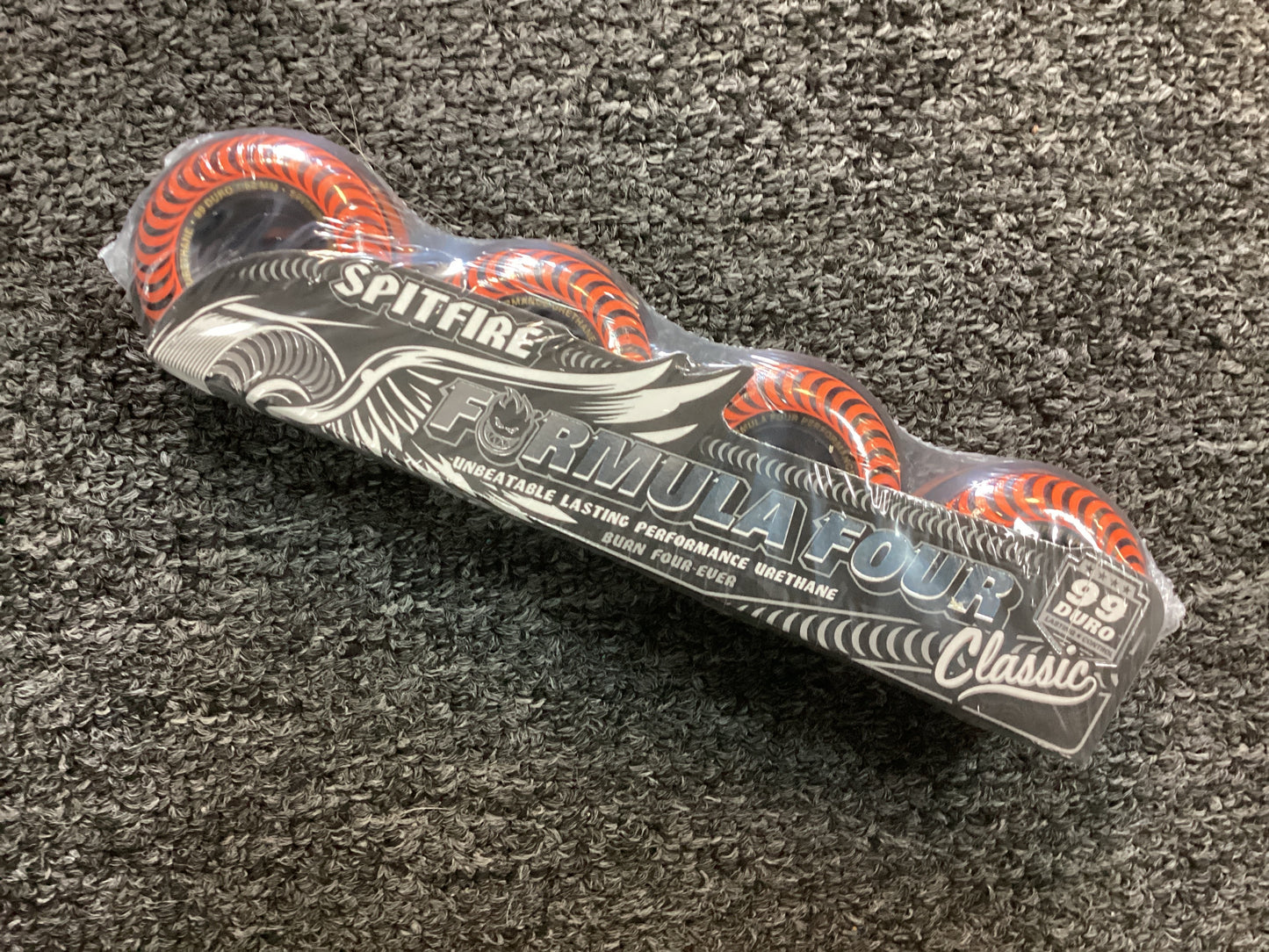 Spitfire wheels 52mm formula four Classic black & orange swirl