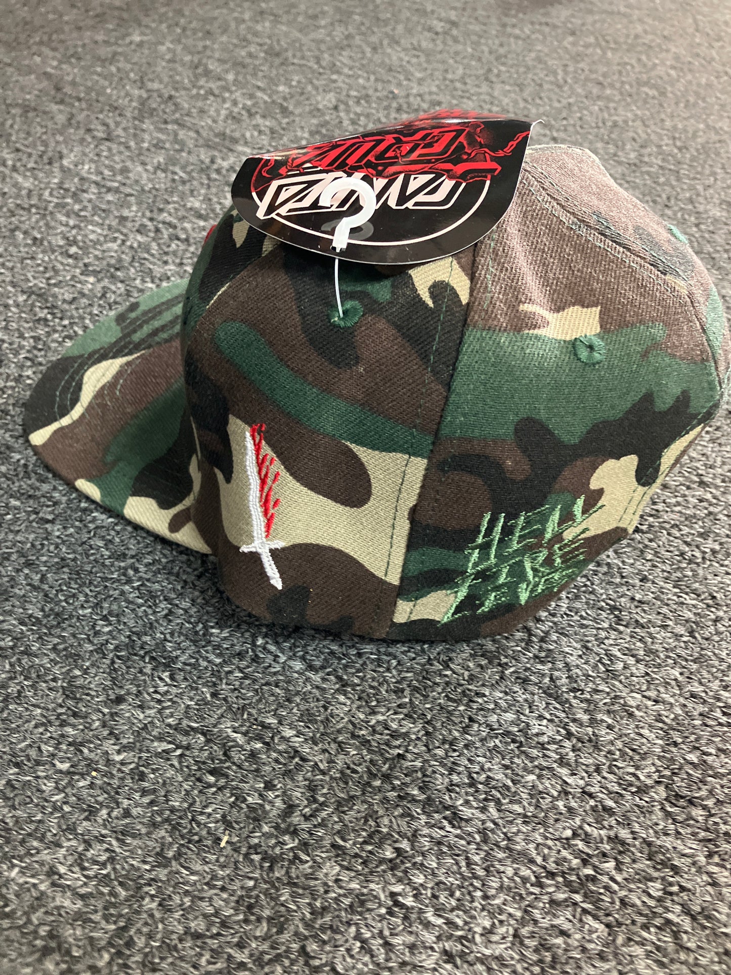 Santa Cruz X Stranger Things hat SnapBack Hellfire Club camo