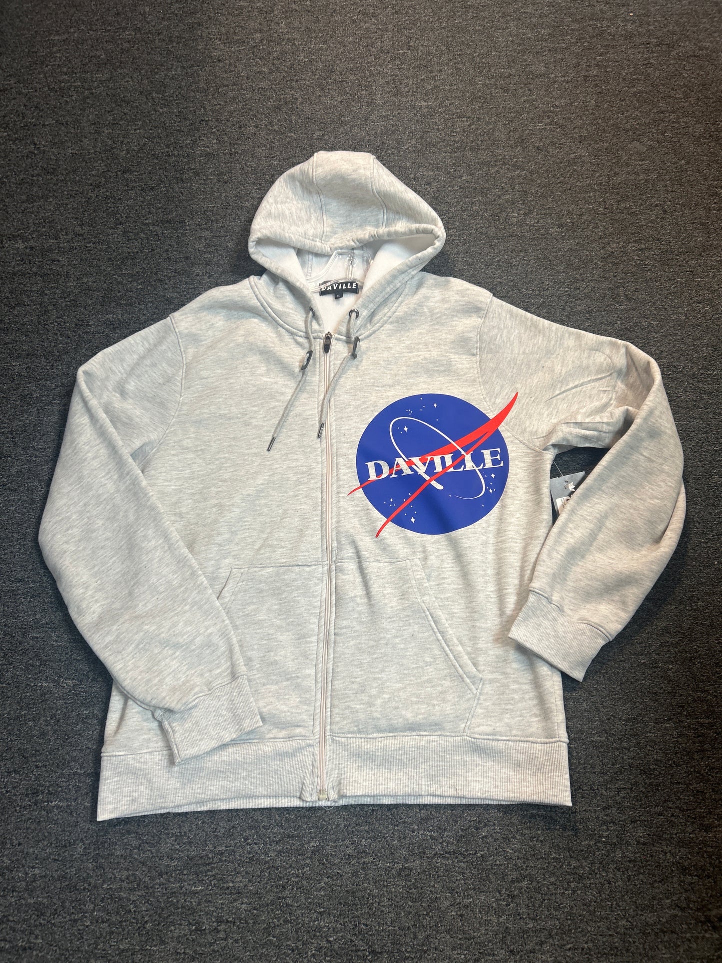 Daville Zip Hoodie XL NASA grey