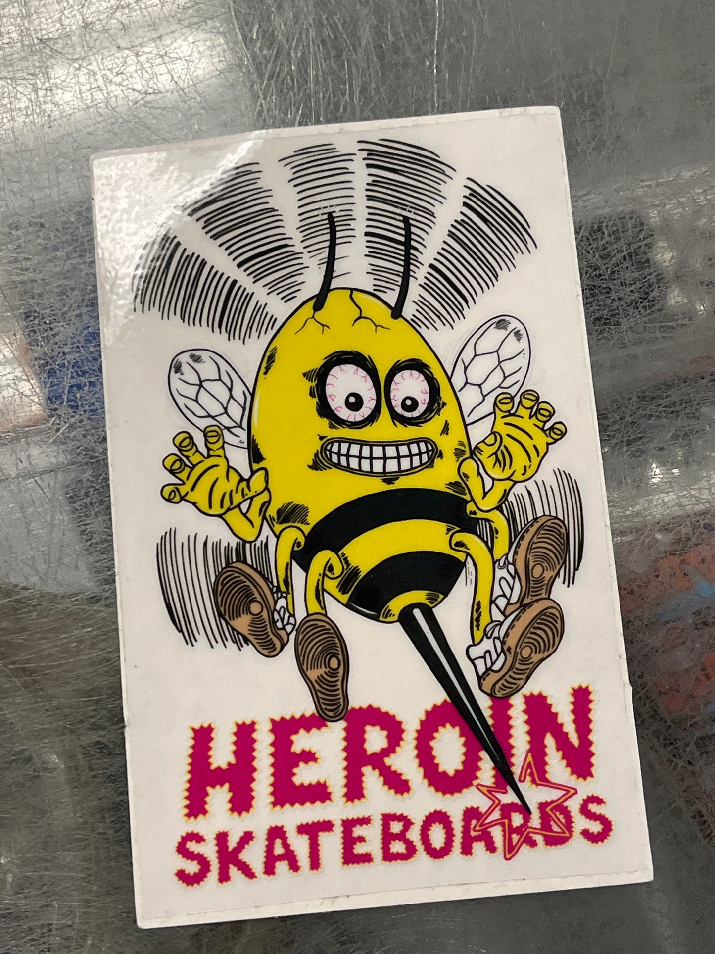 Heroin bee sticker