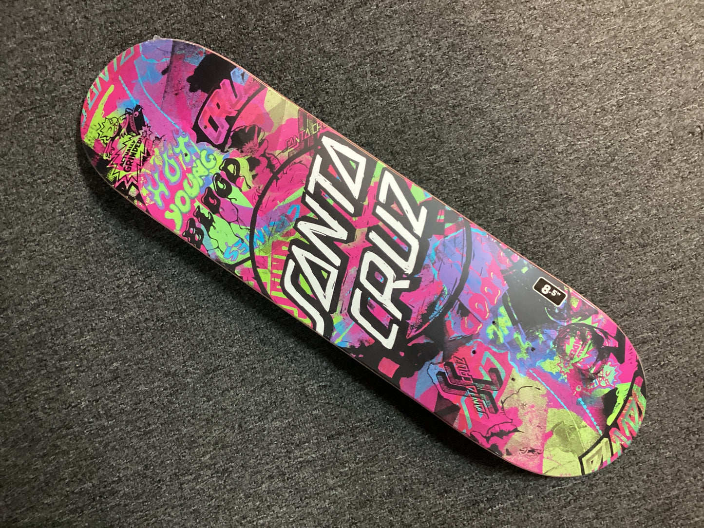 Santa Cruz Skateboard Deck 8.5” Cut Collage