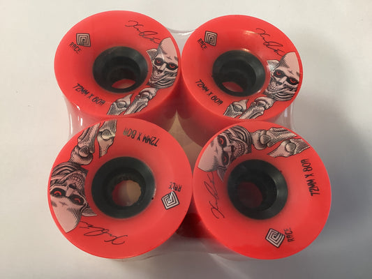 Powell Peralta Longboard Skateboard Wheels KEVIN REIMER 72mm 80A RED/BLACK