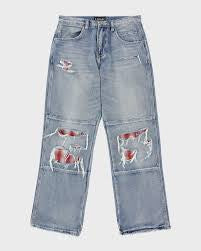 LAKAI DISTRESSED DOUBLE KNEE DENIMS pants