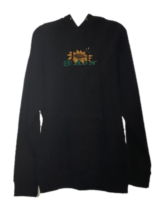 Butter Goods flower hoodie black