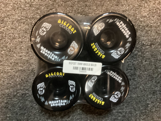 Bigfoot longboard skateboard wheels 76mm 80A Mountain Cruisers black