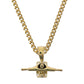 HERMOSA SKATE Skateboard Truck Pendant GOLD 21” chain