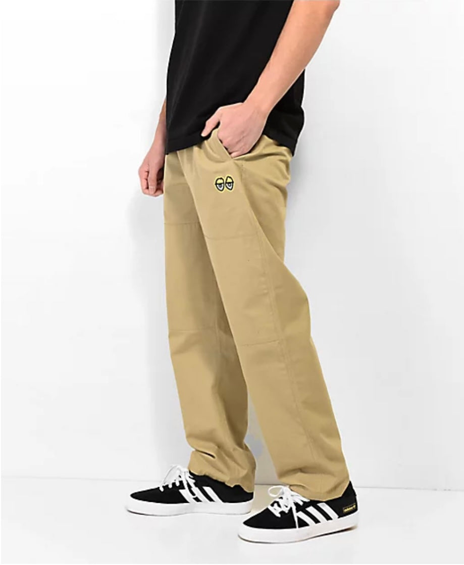Krooked Eyes Ripstop Double Knee Pants Khaki