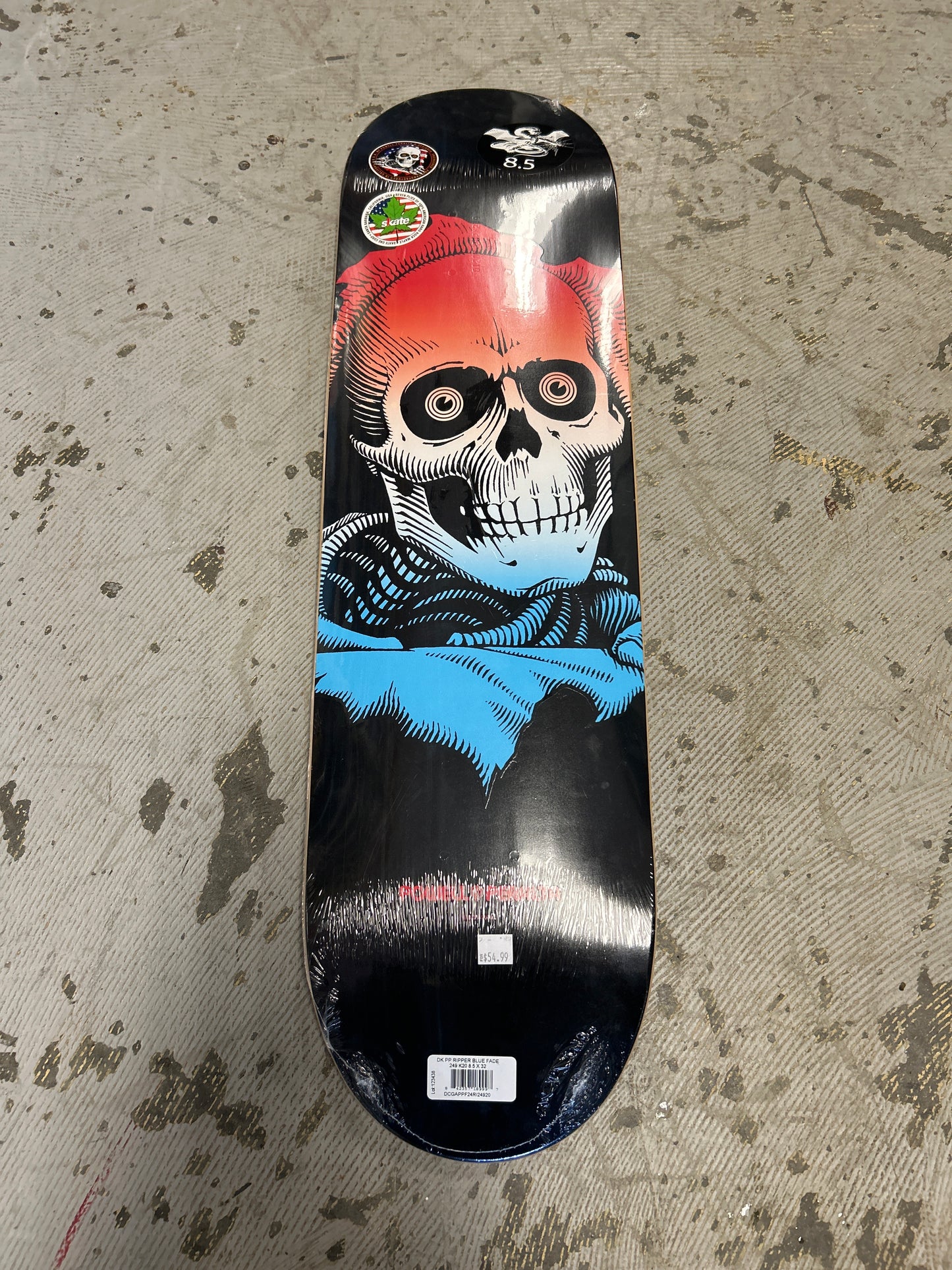 Powell Peralta 8.5 deck Ripper fade red white blue