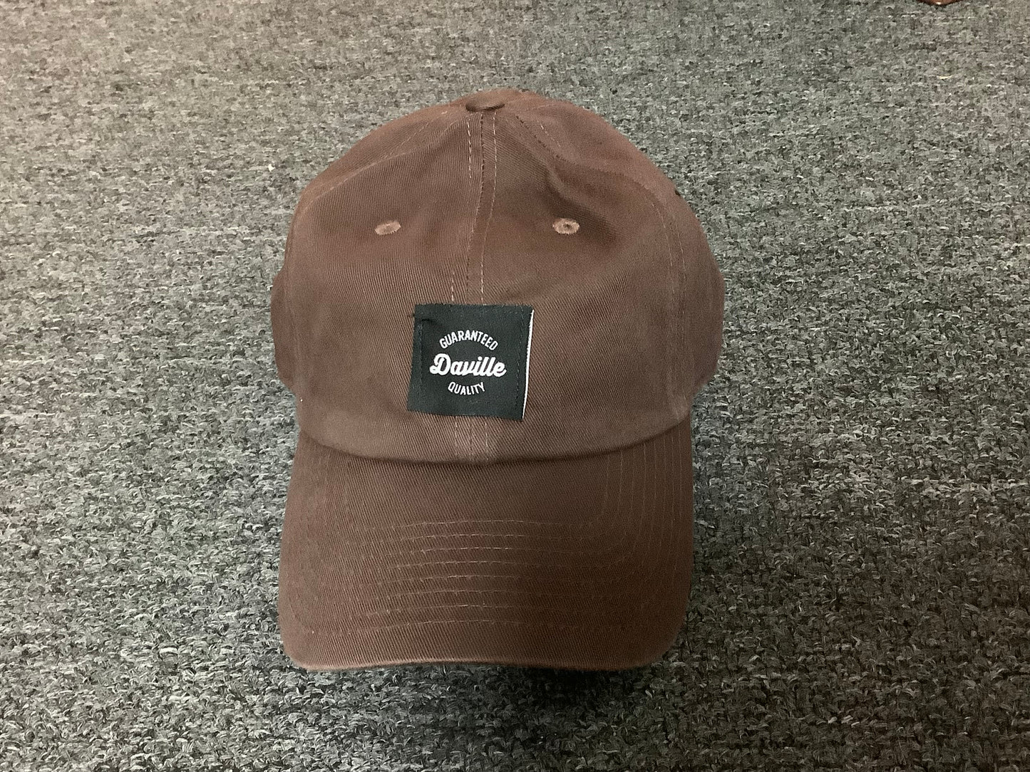 Daville dad hat with buckle strap Quality Logo Brown