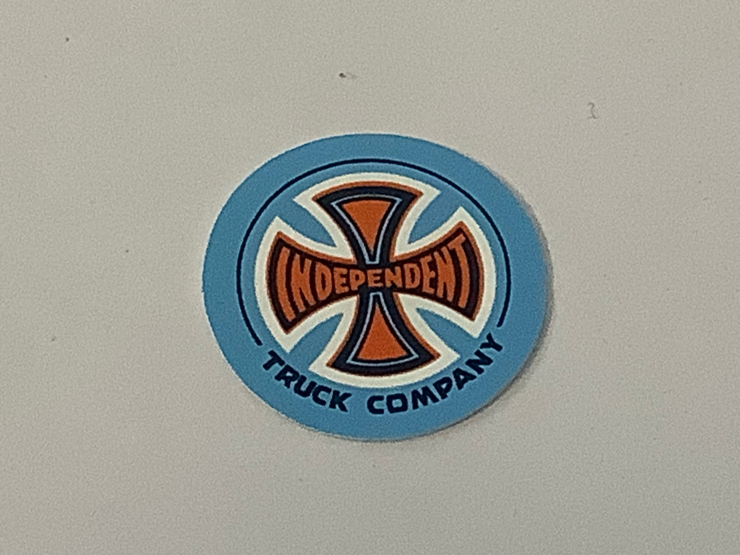 Independent Sticker 1” Truck Co Legacy Clear Mylar Blue/Orange