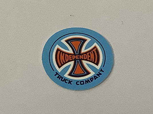 Independent Sticker 1” Truck Co Legacy Clear Mylar Blue/Orange