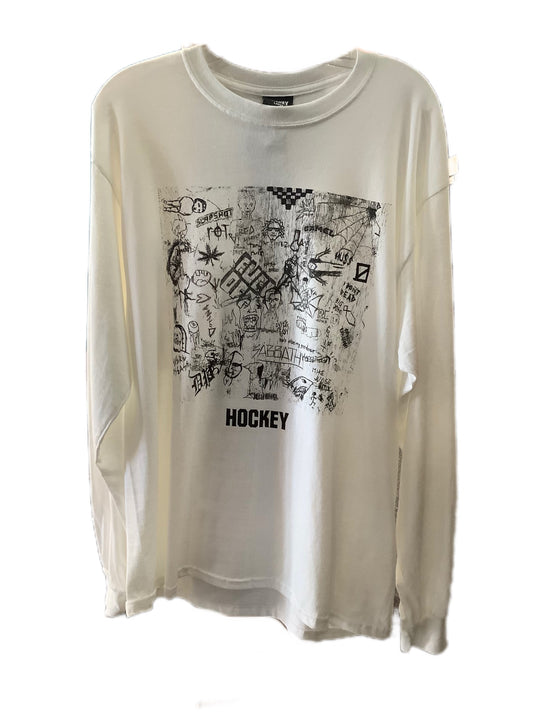 Hockey Graphic Long-sleeve White L