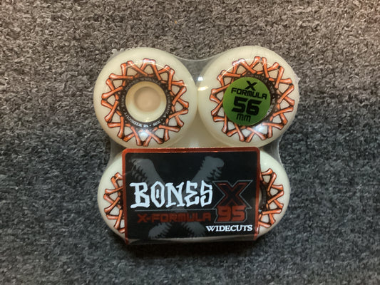 Bones Skateboard Wheels X Formula 56mm X95A Widecuts