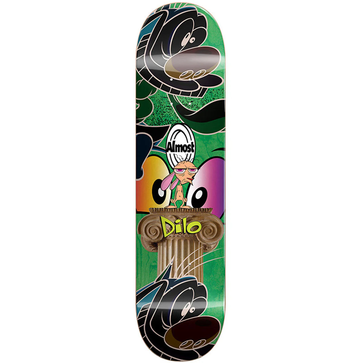 Almost Skateboard Deck Dilo Ren and Stimpy Mixed Up 8.375" x 32.2"