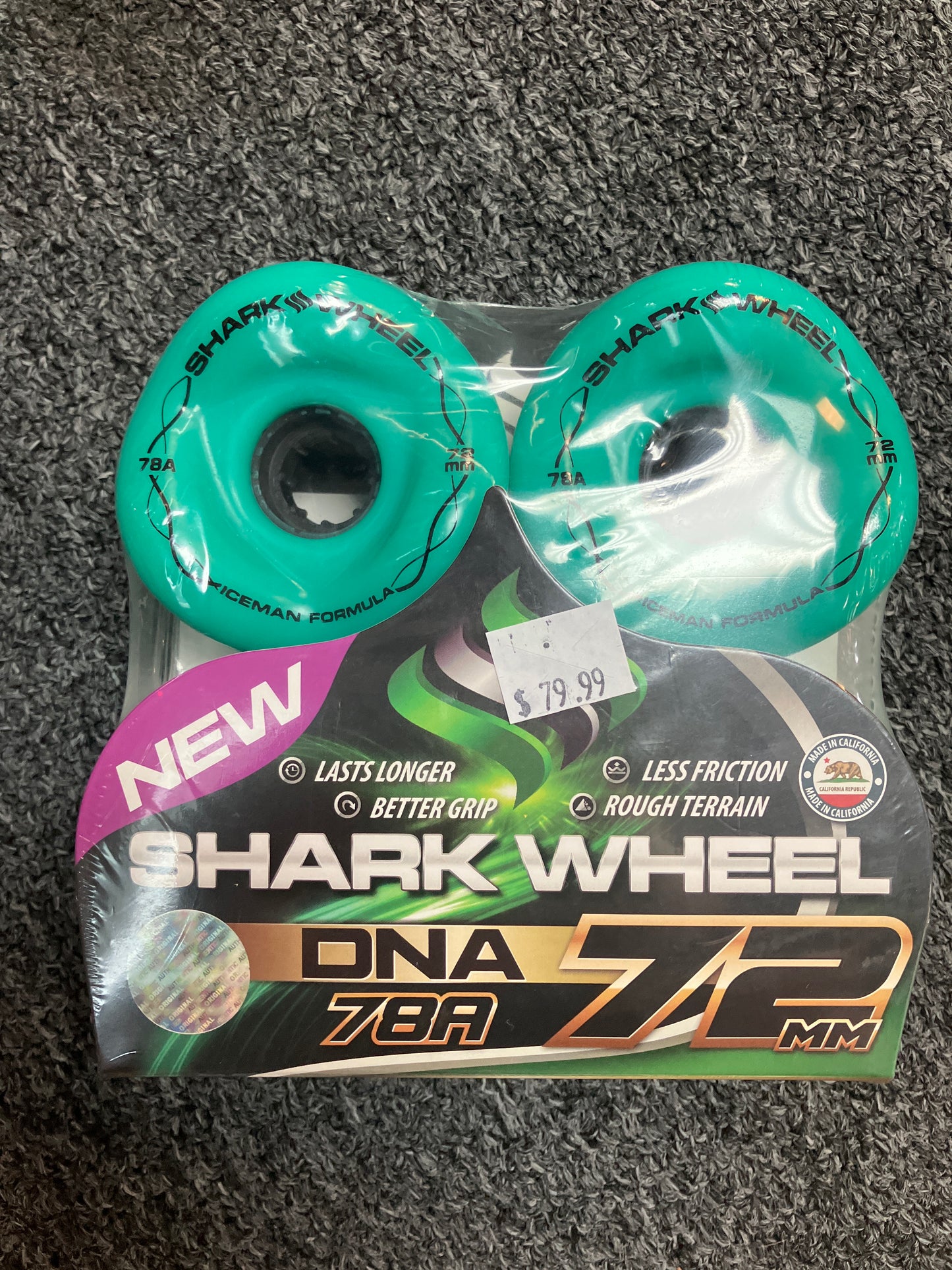 Shark 70mm Wheels 78A Sidewinder Teal