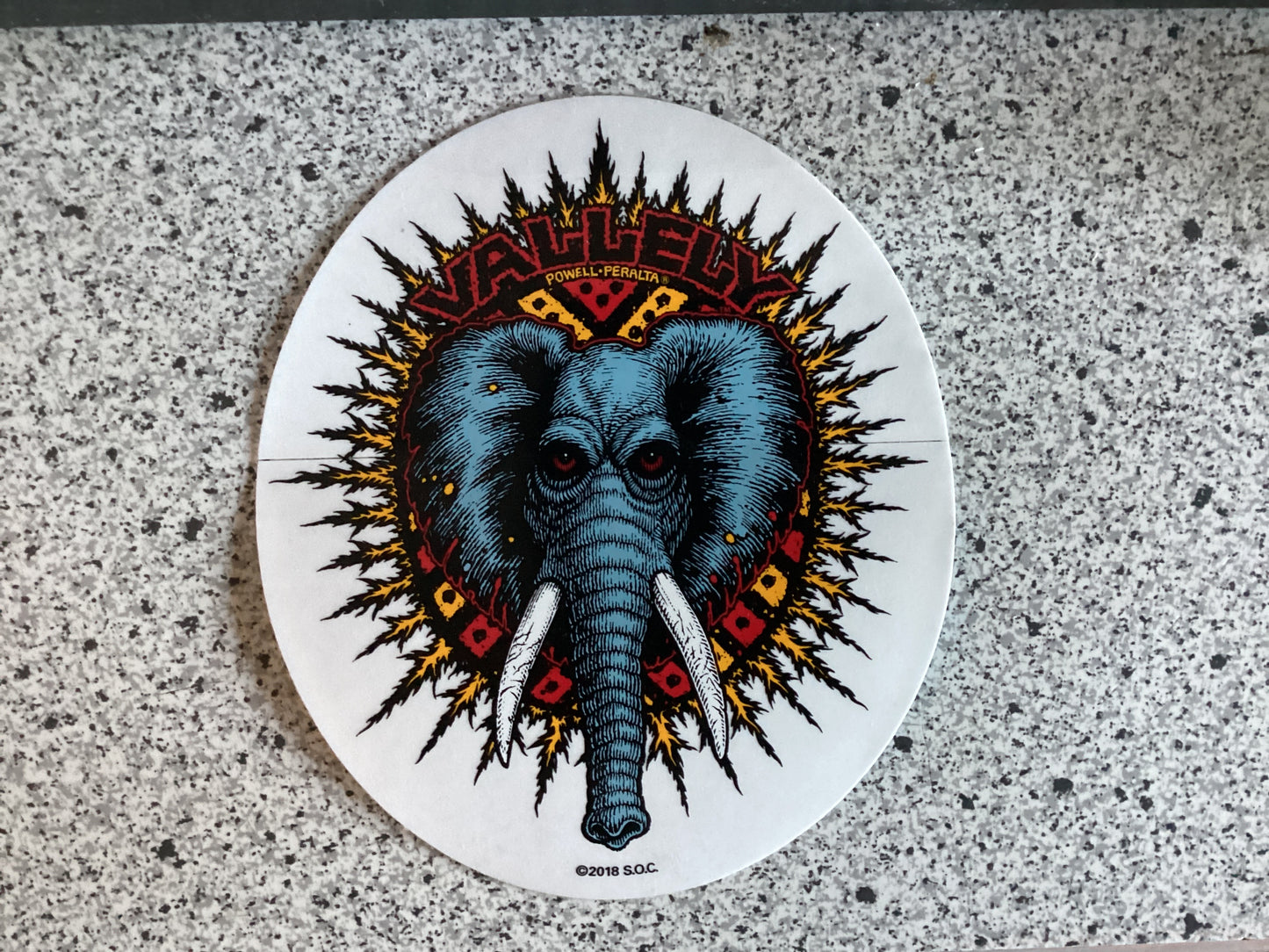 Powell Peralta Vallely Elephant Sticker 4.5” x 5.25”