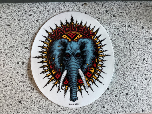 Powell Peralta Vallely Elephant Sticker 4.5” x 5.25”