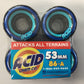 Acid Skateboard Wheels 53mm 86A PODS CONICAL BLACK Soft Cruiser Filmer Wheels
