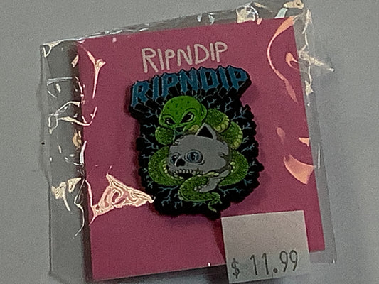 Rip N Dip Enamel Lapel Pin Skull And Bones