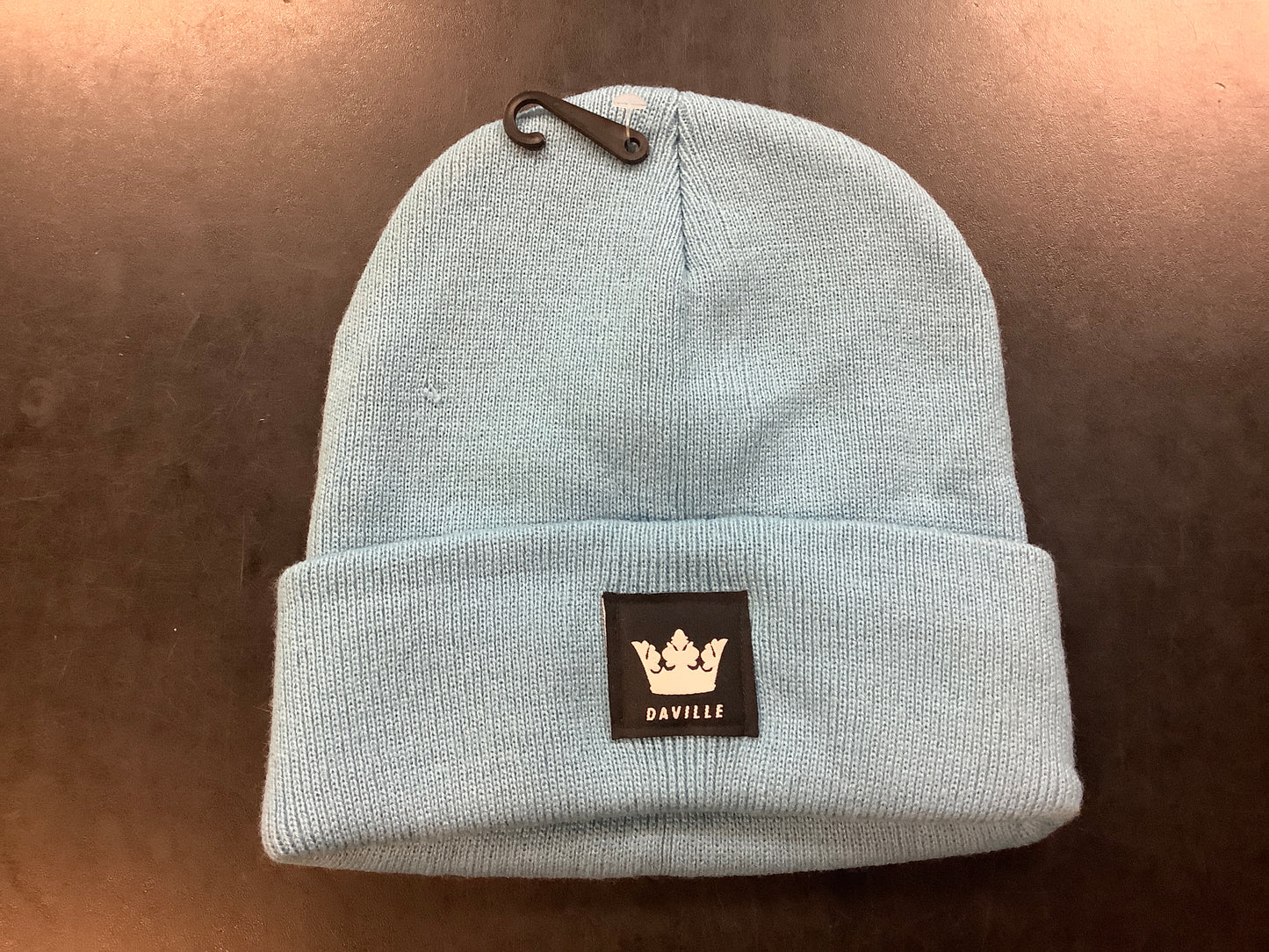 Daville Sky Blue Crown Logo Beanie