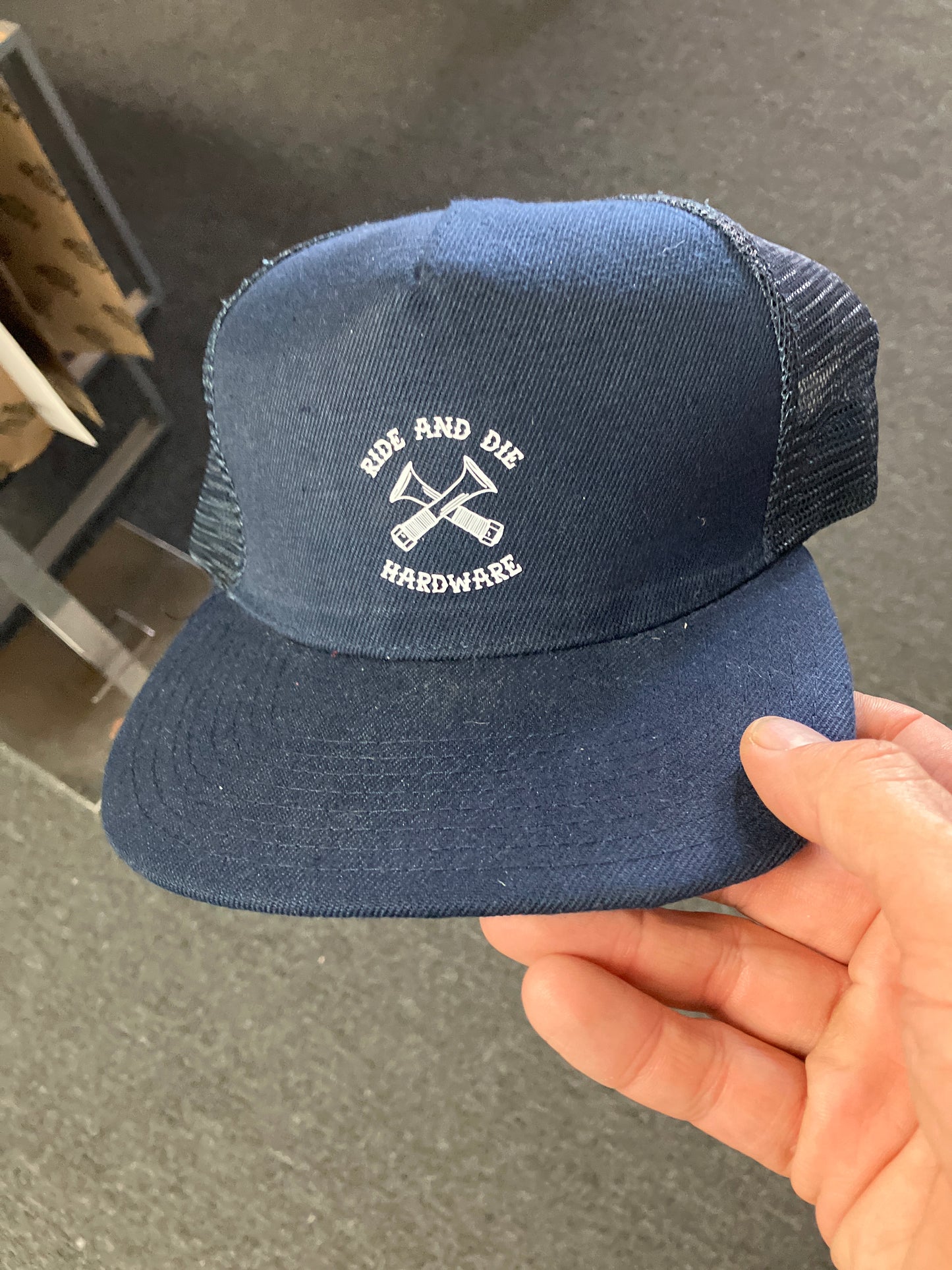 RAD hat navy trucker