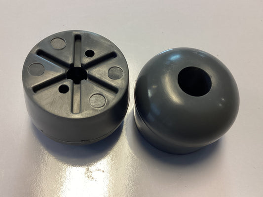 PowerDyne Bolt-On Toe Stops Pair Gray KIDS for roller skates