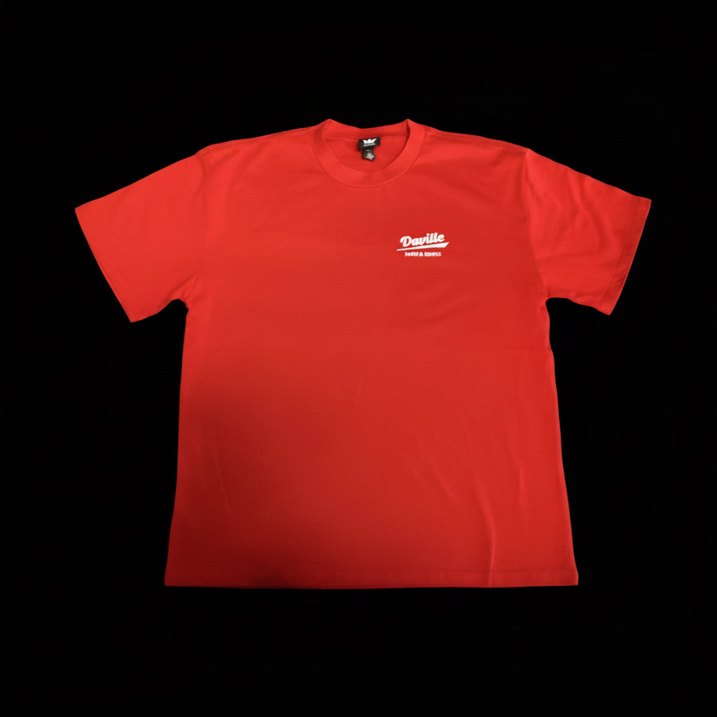 Daville x AS Colour S/S Heavyweight Boxy Fit Shirt Parts & Service Red