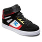 DC Pure High Top EV Kids Shoe Black/White/Red