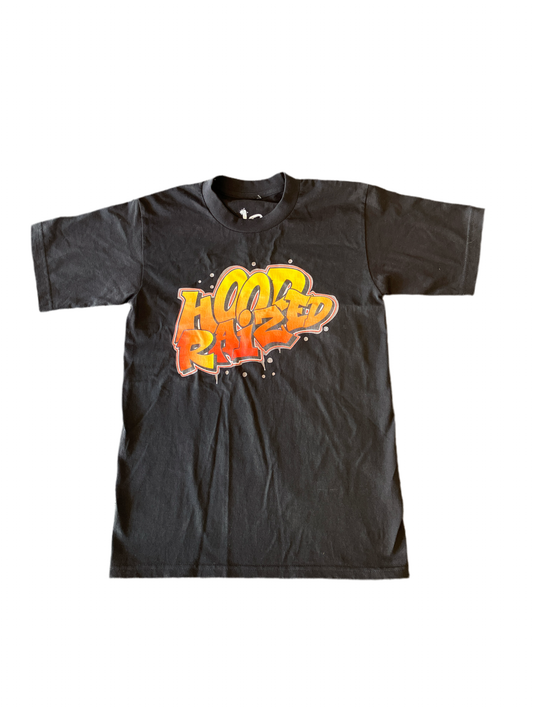 Hood Raized Graffiti Tee Black