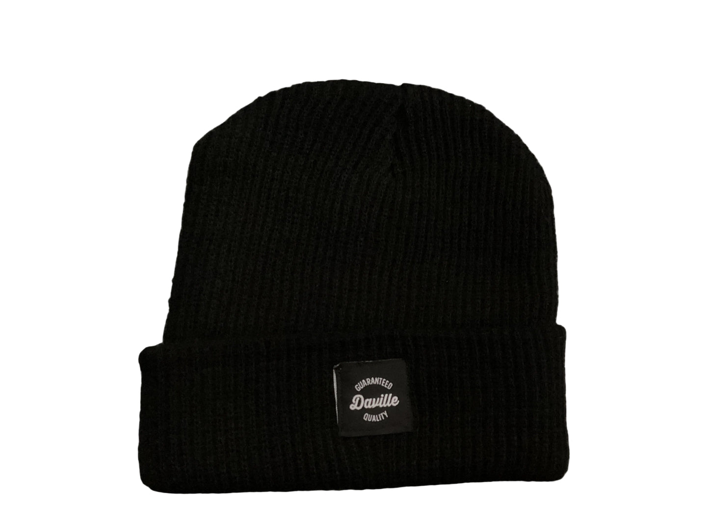 Daville beanie Quality Logo rib black