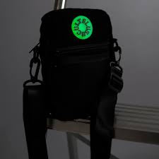SLUSHCULT ANYWHERE SIDE BAG ALL BLACK CORDUROY