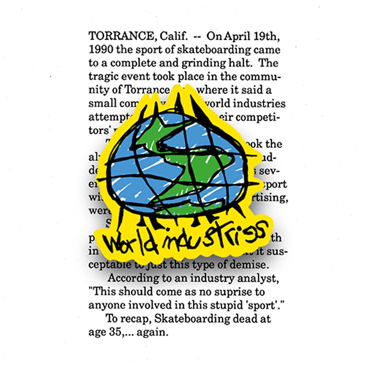 World Industries Scribble Logo enamel lapel pin