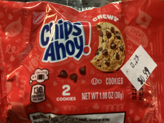 Chips Ahoy 2 cookies Chewy by Nabisco 1.08oz