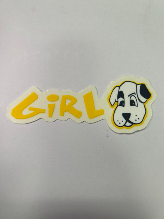 Girl Dog Sticker