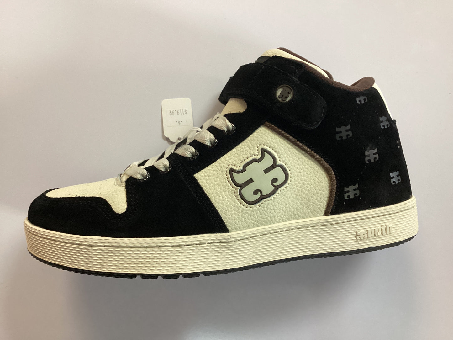 Ipath skateboard shoes GRASSHOPPER BLACK SUEDE & CREAM