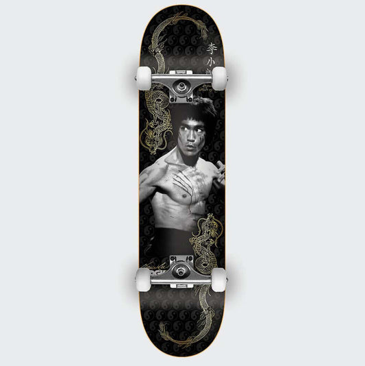 DGK x Bruce Lee -  Balance - Golden Dragon with Embossed Yin-Yang Pattern - Complete Skateboard