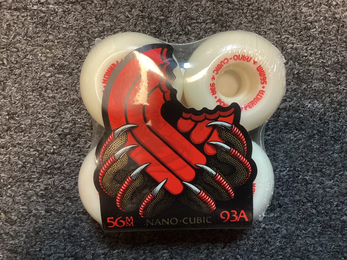 Powell Peralta Skateboard Wheels Dragon Formula Nano Cubic 93A 56mm.  Off white
