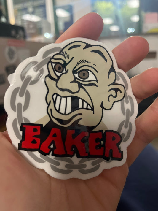 Baker Sticker face & chain