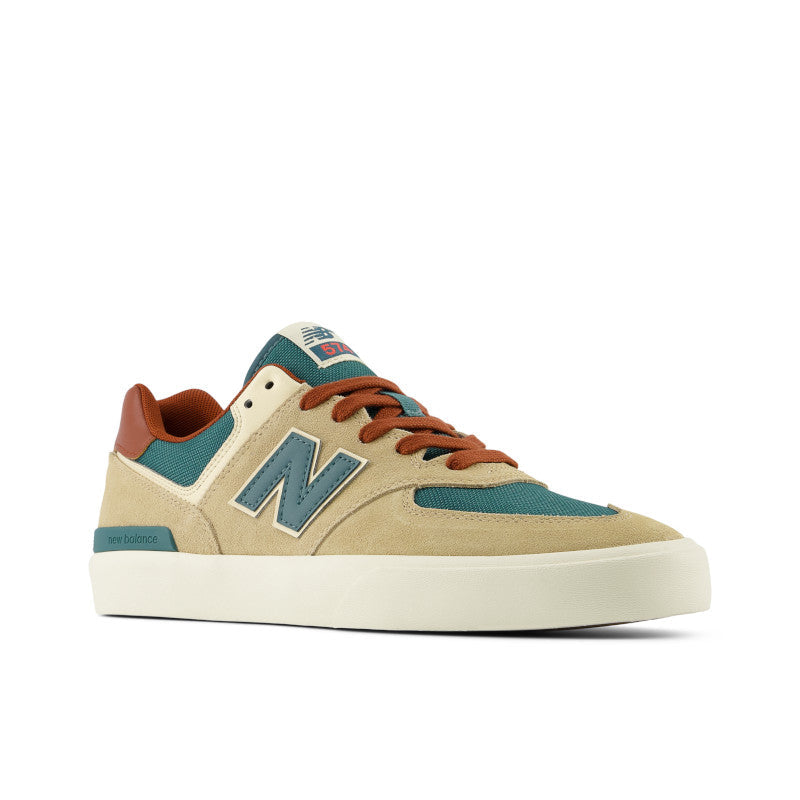 New Balance Numeric 574 Vulc Brown/Green Shoes
