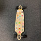 (Used) Moose Bamboo 39.5” drop down, drop thur complete Longboard skateboard Sticker bombed